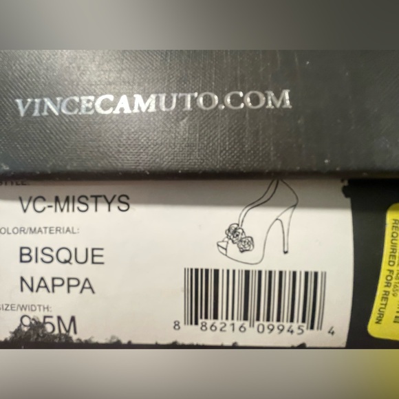 NWT&B Vince Camuto Mistys Rose Peep-toe 5in Heel SZ 9 1/2M - Picture 9 of 10